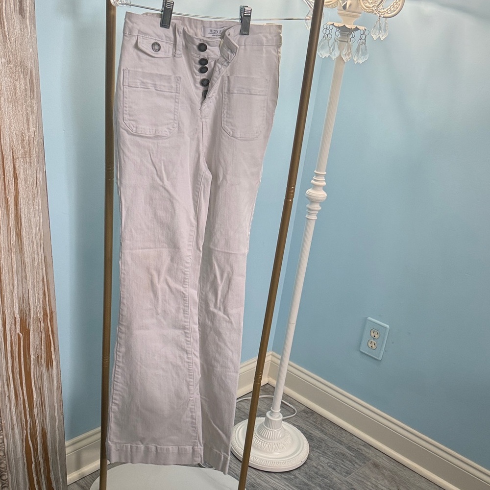 Judy Blue Cream Button-Front Pants